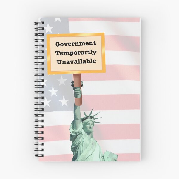Item preview, Statue of Liberty Holding Government Shutdown Sign designed and sold by Kruti Collection.