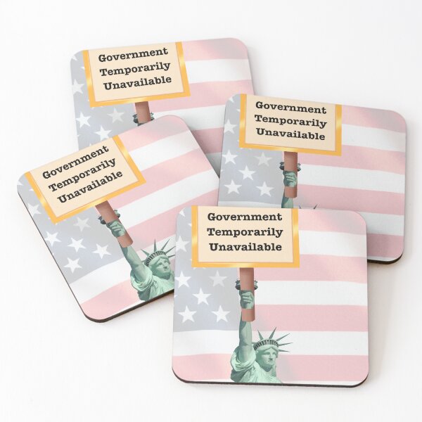 Item preview, Statue of Liberty Holding Government Shutdown Sign designed and sold by Kruti Collection.