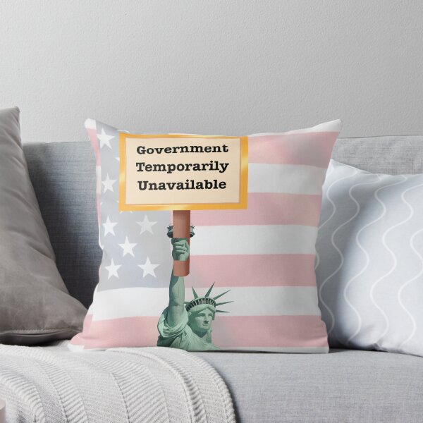 Item preview, Statue of Liberty Holding Government Shutdown Sign designed and sold by Kruti Collection.