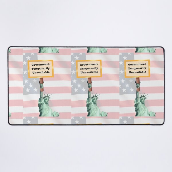 Item preview, Statue of Liberty Holding Government Shutdown Sign designed and sold by Kruti Collection.