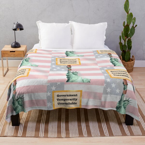 Item preview, Statue of Liberty Holding Government Shutdown Sign designed and sold by Kruti Collection.