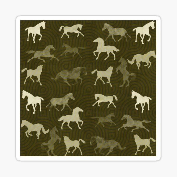 Horses Pattern30 Sticker