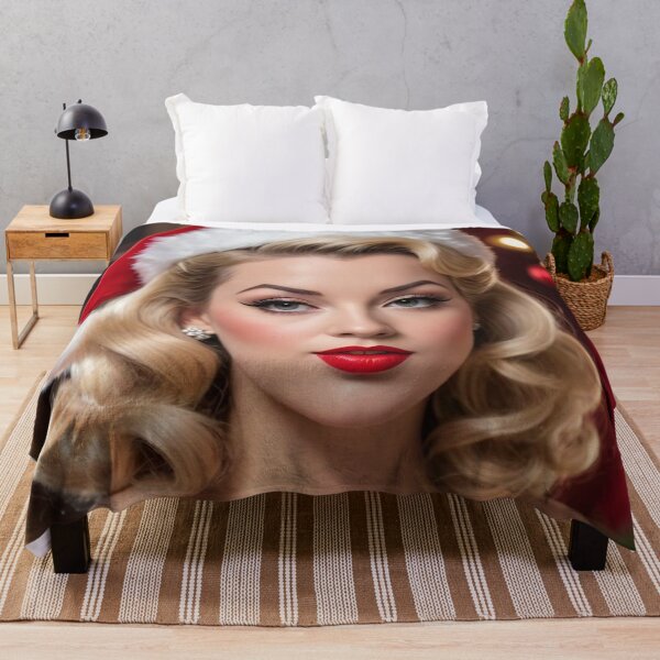 Item preview, Blonde Santa Baby Pin-Up Girl – Vintage 1940s Christmas Glamour Art designed and sold by MissSaylor.