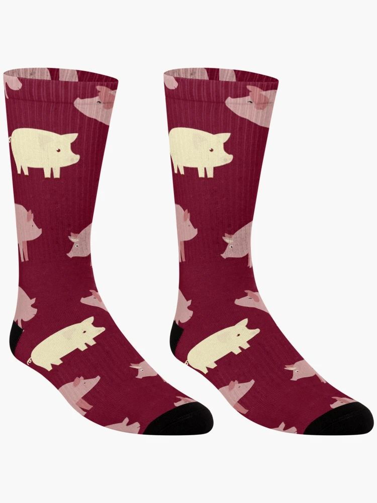 Thumbnail 3 of 5, Socks, Pigs Pattern2 designed and sold by Design4uStudio.