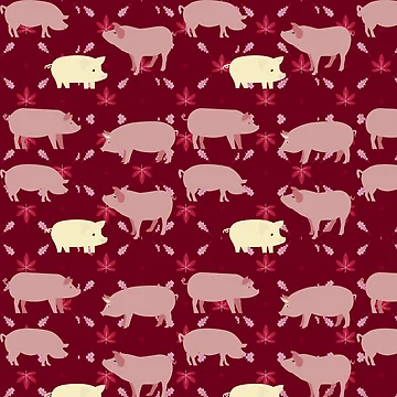 Artwork thumbnail, Pigs Pattern2 by Design4uStudio
