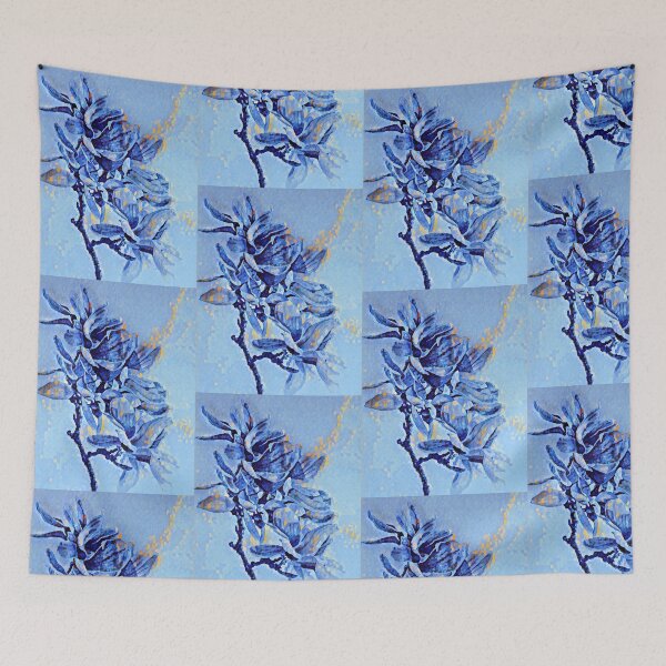 Item preview, Branch of blue flowers designed and sold by OnaleeNicklinArt.