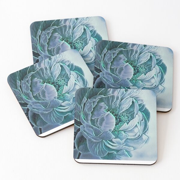 Item preview, Peony flower in blue designed and sold by OnaleeNicklinArt.
