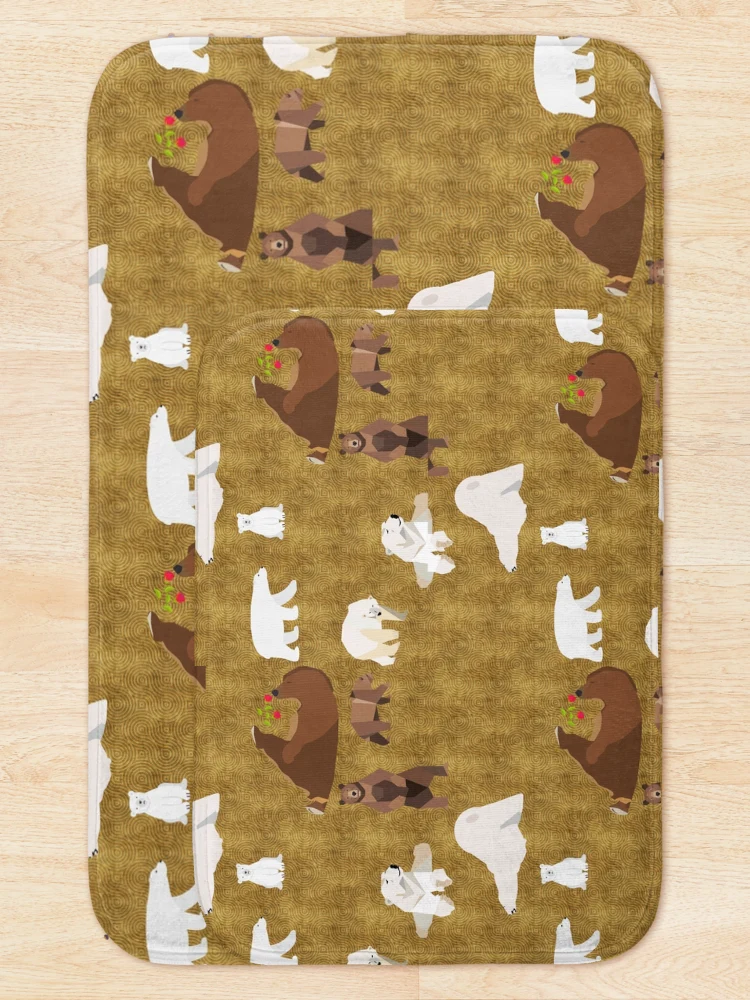 Thumbnail 5 of 6, Bath Mat, Bears Pattern4 designed and sold by Design4uStudio.