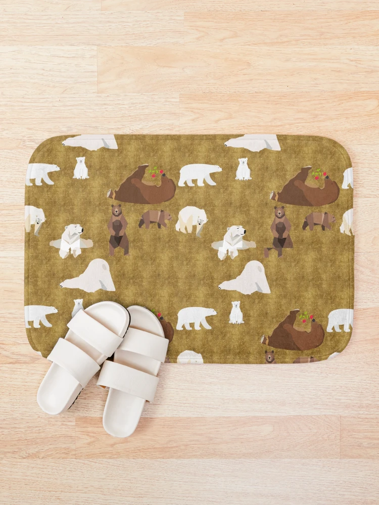 Thumbnail 1 of 6, Bath Mat, Bears Pattern4 designed and sold by Design4uStudio.