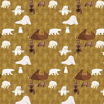 Artwork thumbnail, Bears Pattern4 by Design4uStudio