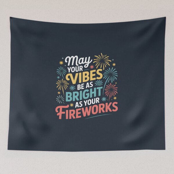Item preview, May Your Vibes Be as Bright as Your Fireworks – Colorful Diwali Design designed and sold by Jollys-ArtShop.