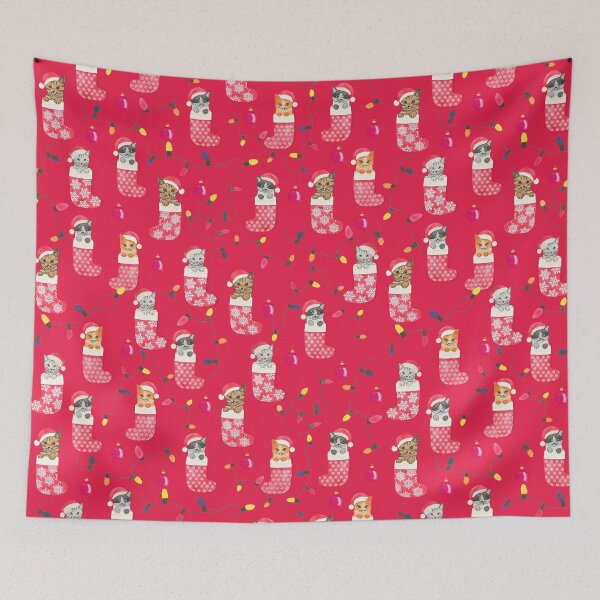 Item preview, Cute cats playing in Christmas Stockings designed and sold by Hillary Holt.