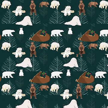 Artwork thumbnail, Bears Pattern13 by Design4uStudio