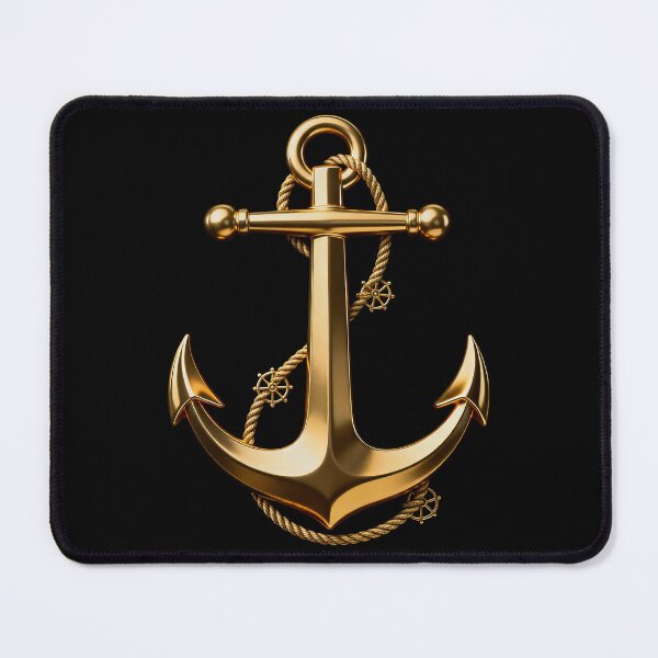 Item preview, Luxury Gold Anchor | 3D Metallic Maritime Symbol designed and sold by Trendswood.