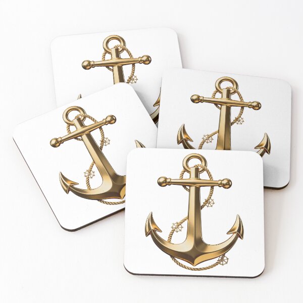 Item preview, Luxury Gold Anchor | 3D Metallic Maritime Symbol designed and sold by Trendswood.