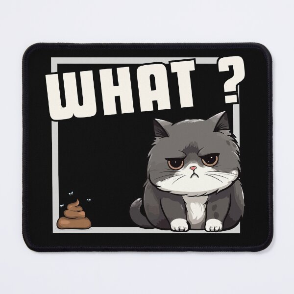 Item preview, funny fat cat, what? designed and sold by BloodyTeapot.