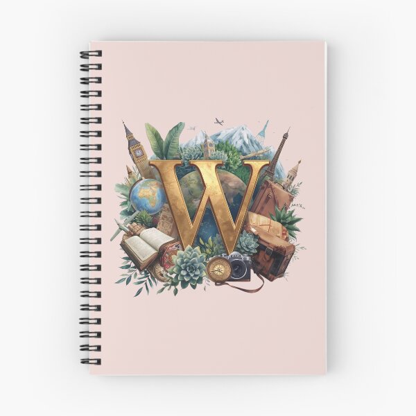 Item preview, Adventure Awaits – Vintage Travel Letter W Monogram | Wanderlust & Wholeness Globe Design for Soulful Explorers designed and sold by AmenAlways.
