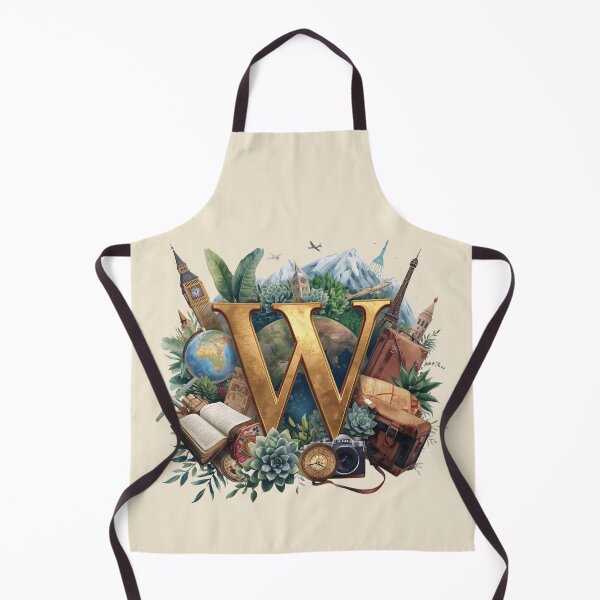 Item preview, Adventure Awaits – Vintage Travel Letter W Monogram | Wanderlust & Wholeness Globe Design for Soulful Explorers designed and sold by AmenAlways.