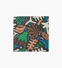 Abstract tropic leaves modern pattern Art Board
