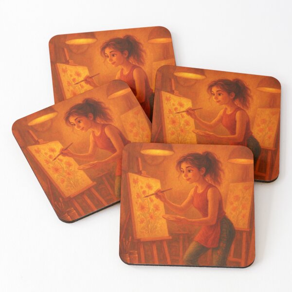 Item preview, A painter getting creative in her studio  designed and sold by Markantonyart.