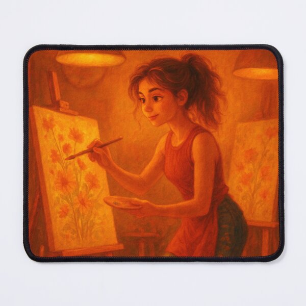 Item preview, A painter getting creative in her studio  designed and sold by Markantonyart.