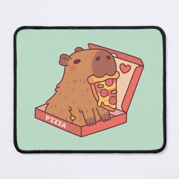 Item preview, Cute Capybara With Pizza In Pizza Box designed and sold by rustydoodle.