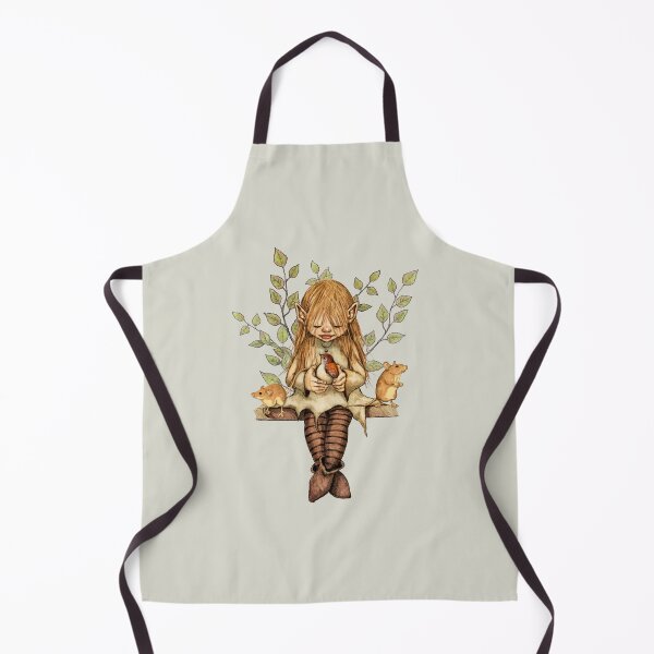 Item preview, Elfin Pixie Girl With Little BIRD and MICE, Fantasy Art designed and sold by JoyfulWhimsy.
