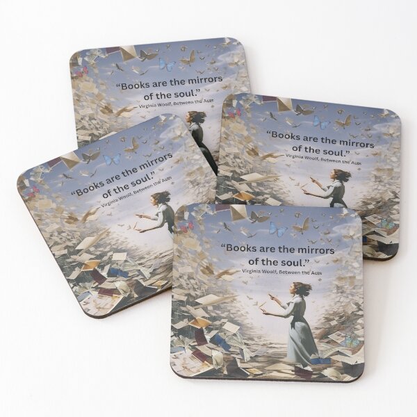 Item preview, “Books Are the Mirrors of the Soul” – Virginia Woolf Surreal Digital Collage | Vintage Literary Art by Vintage Hoopla designed and sold by Vintage Hoopla.