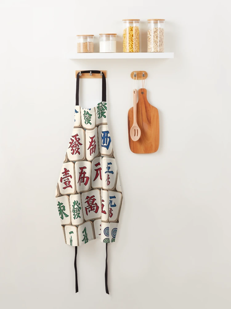 Thumbnail 4 of 6, Apron, Mahjong Tile Pattern Design designed and sold by Best Pattern⭐⭐⭐⭐⭐.