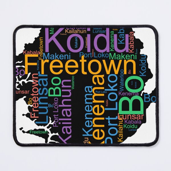 Item preview, Sierra Leone City Names Word Art designed and sold by TheIconSmith.