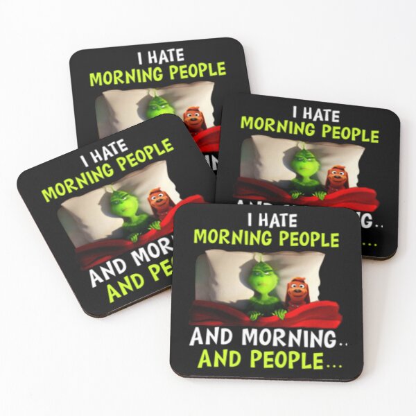 Item preview, Funny Grinch Quote | I Hate Morning People Christmas Humor Design designed and sold by Hadley Murphy.