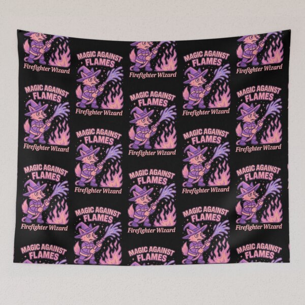 Item preview, Magic Against Flames Funny Firefighter Halloween Shirt | Wizard Fireman Tee designed and sold by ClinicalHubs.