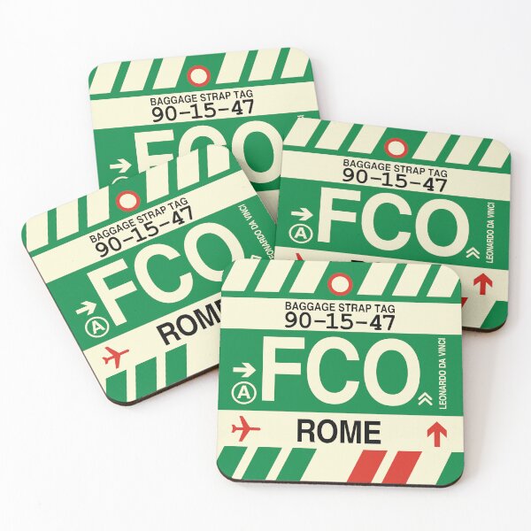Item preview, FCO Rome • Airport Code Art • Jet Age Design designed and sold by YHMDesigns.