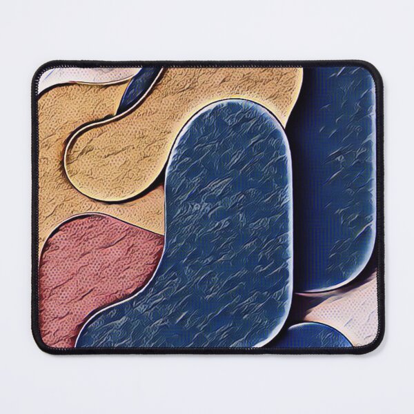 Item preview, Abstract Organic Shapes Wall Art – Blue, Beige & Red designed and sold by WittyUnknown.