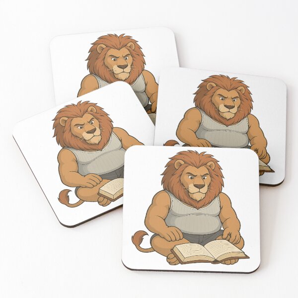 Item preview, Bookworm Lion Reading – Funny Smart Lazy Lion Design designed and sold by Piotr Dulski.