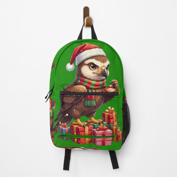 Item preview, Cute Christmas Hawk | Festive Bird of Prey with Holiday Ornament designed and sold by E-SarnEdge.