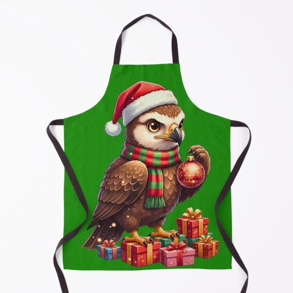 Item preview, Cute Christmas Hawk | Festive Bird of Prey with Holiday Ornament designed and sold by E-SarnEdge.