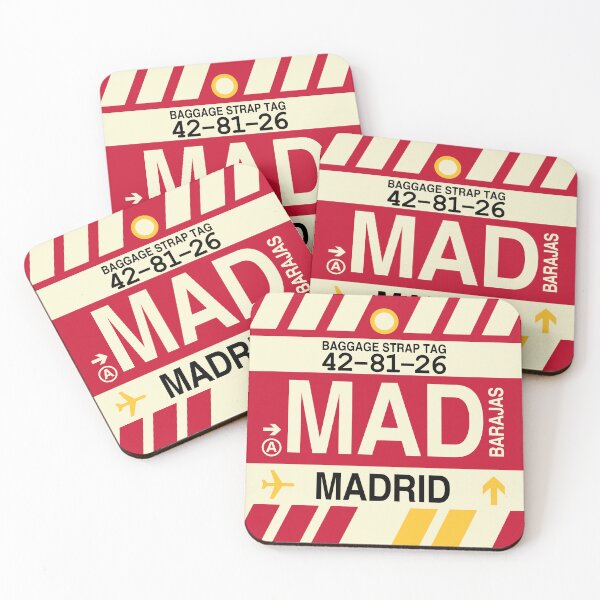 Item preview, MAD Madrid • Airport Code Art • Jet Age Design designed and sold by YHMDesigns.