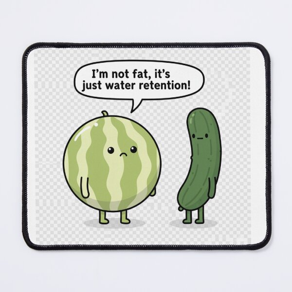 Item preview, Not Fat, just hydrated! designed and sold by JuiceTentation.