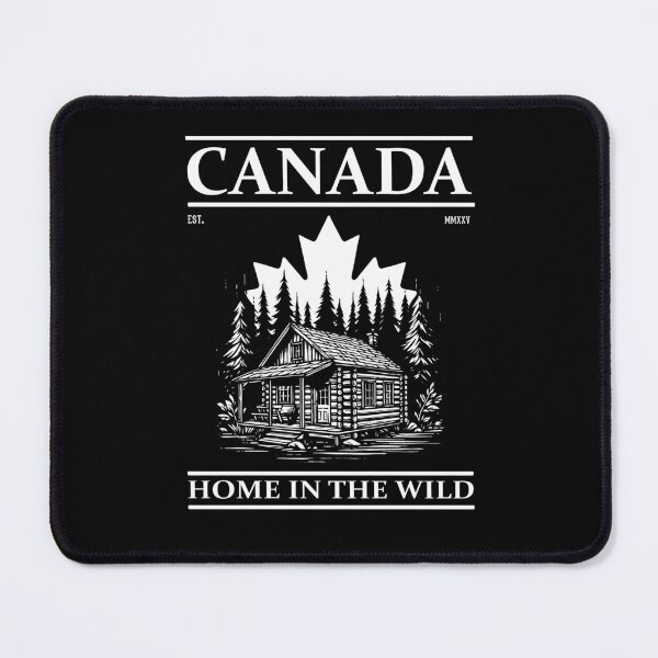 Item preview, Canada – Home in the Wild Log Cabin Design designed and sold by RetroMaritalArt.