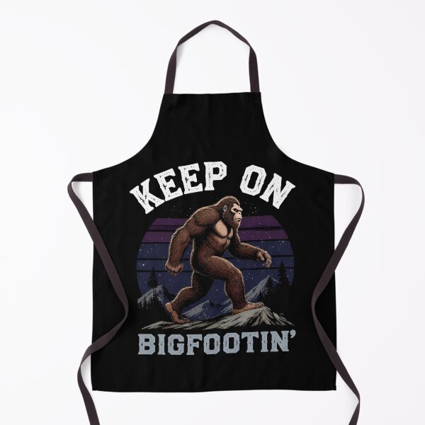 Item preview, Keep On Bigfootin’ Bigfoot Sasquatch Retro Hiking Camping designed and sold by gstevensonart.