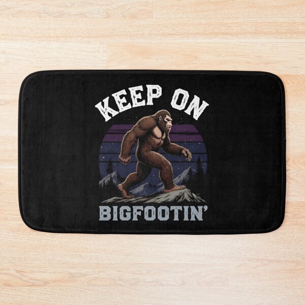Item preview, Keep On Bigfootin’ Bigfoot Sasquatch Retro Hiking Camping designed and sold by gstevensonart.
