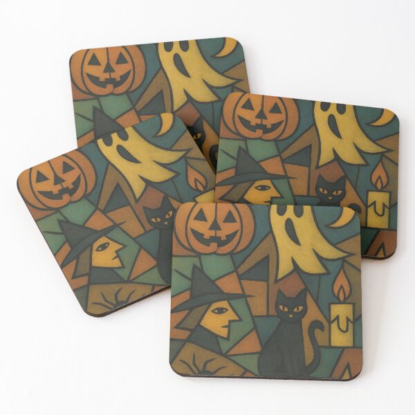 Item preview, Halloween Cubism Geometric Abstract Art designed and sold by charlypicazo.
