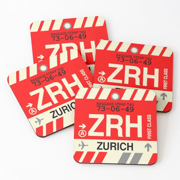Item preview, ZRH Zurich • Airport Code Art • Jet Age Design designed and sold by YHMDesigns.