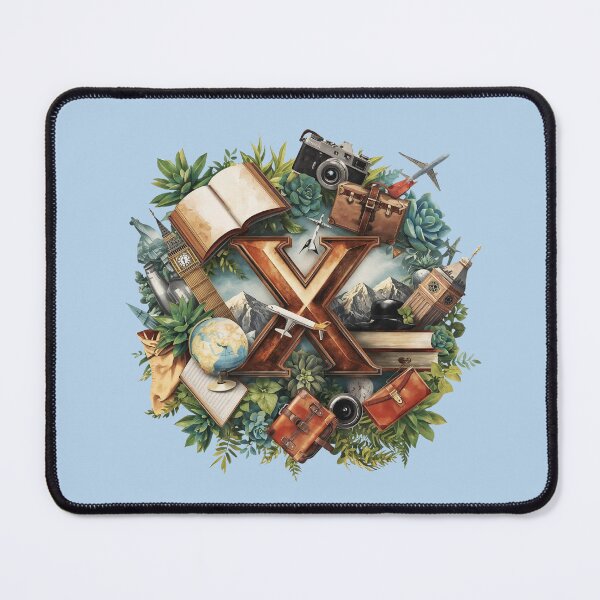 Item preview, Adventure Awaits – Vintage Travel Letter X Monogram | Explorer’s Crossroads & Faithful Journey Design designed and sold by AmenAlways.