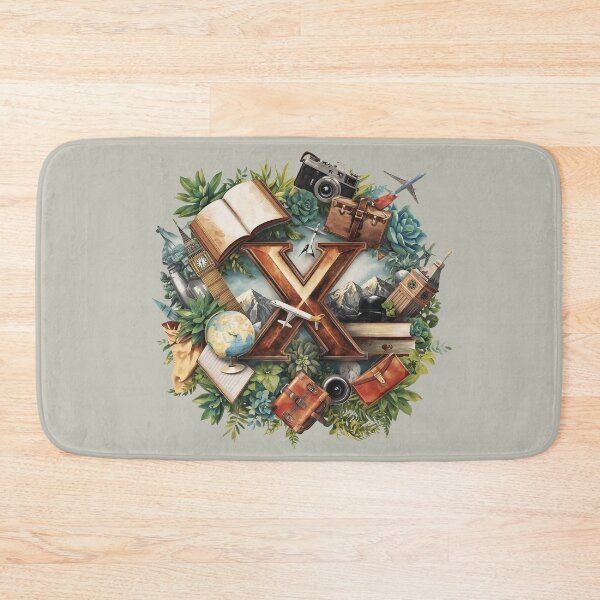 Item preview, Adventure Awaits – Vintage Travel Letter X Monogram | Explorer’s Crossroads & Faithful Journey Design designed and sold by AmenAlways.