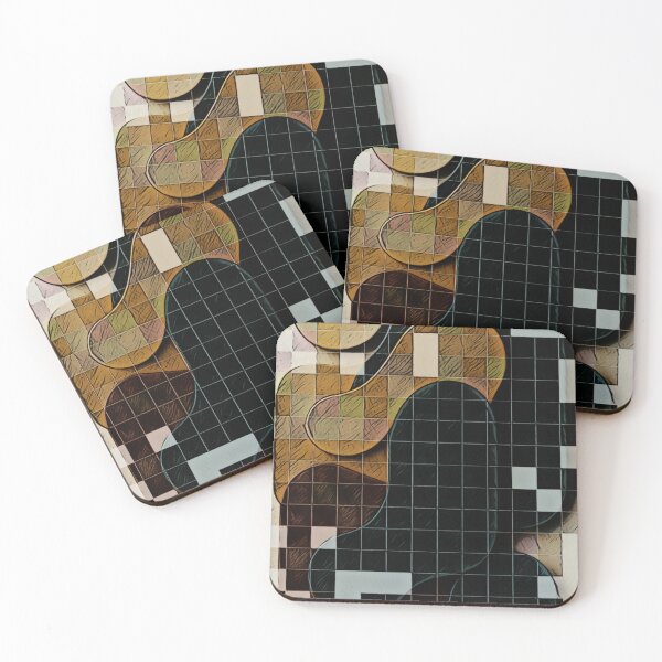 Item preview, Organic & Geometric Abstract Wall Art – Mosaic Shapes designed and sold by WittyUnknown.