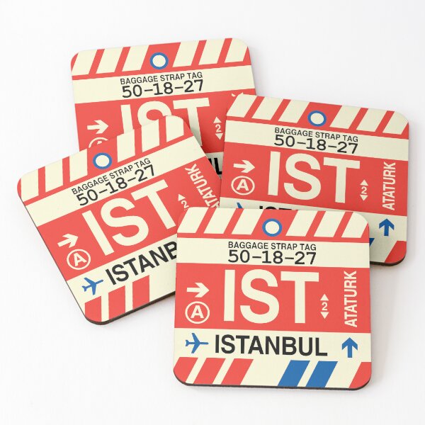 Item preview, IST Istanbul • Airport Code Art • Jet Age Design designed and sold by YHMDesigns.