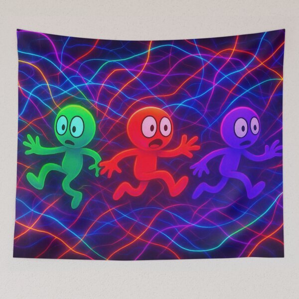Item preview, Intertwined figures in the neon net designed and sold by Sigtrix.