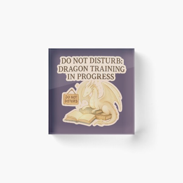 Item preview, Do Not Disturb: Dragon Training in Progress - Light Dragon Sticker (Fourth Wing Empyrean Inspired) designed and sold by BumbleVee ☀️.
